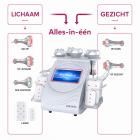 6in 1 80K Radiofrequentie-Cavitatieapparaat met Lipolaser-Pads – Ultrasoon Afslanksysteem en Lichaamsmassageapparaat voor Vetverbranding en Cellulite