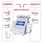 6in1 80K Radiofrequenz Kavitationsgerät, mit Lipolaser-Pads, Ultraschall Körperschlankheits System, Fettverbrennung Cellulite Körpermassagegerät