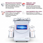 6in1 80K Radiofrequenz Kavitationsgerät, mit Lipolaser-Pads, Ultraschall Körperschlankheits System, Fettverbrennung Cellulite Körpermassagegerät