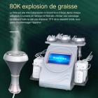 Machine de cavitation par radiofréquence 6 en 1 80K, avec coussinets lipolaser, système d'amincissement du corps à ultrasons, masseur corporel contre la cellulite brûlant les graisses