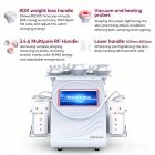 6in1 80K Radiofrequency Cavitation Machine, with Lipolaser Pads, Ultrasonic Body Slimming System, Fat Burning Cellulite Body Massager
