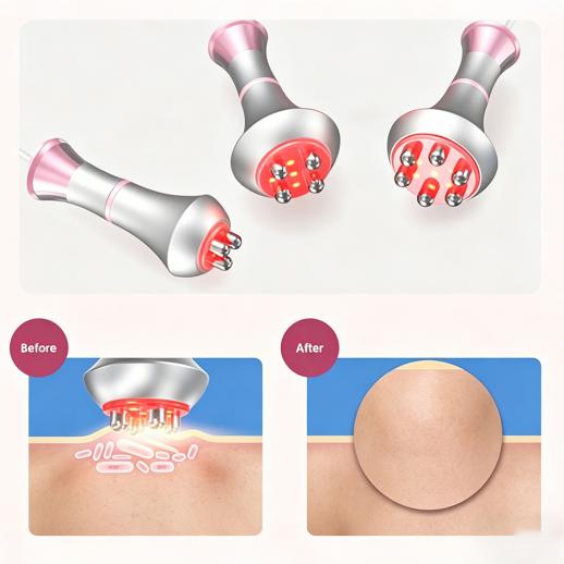 6in1 80K Radiofrequency Cavitation Machine, with Lipolaser Pads, Ultrasonic Body Slimming System, Fat Burning Cellulite Body Massager