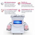 6in 1 80K Radiofrequentie-Cavitatieapparaat met EMS-Pads – Ultrasoon Afslanksysteem en Lichaamsmassageapparaat voor Vetverbranding en Cellulite