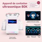 FREYARA Machine de cavitation par radiofréquence 6 en 1 80K, avec coussinets lipolaser, système d'amincissement du corps à ultrasons, masseur corporel contre la cellulite brûlant les graisses
