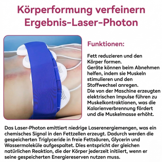 6in1 80K Radiofrequenz Kavitationsgerät, mit EMS-Pads, Ultraschall Körperschlankheits System, Fettverbrennung Cellulite Körpermassagegerät
