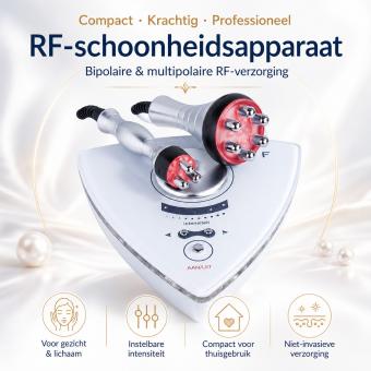 2in 1 RF-Schoonheidsapparaat met 3-Polige en 6-Polige RF-Koppen voor Gezicht en Oogcontour – Huidverjonging, Lifting, Rimpelverwijdering en Huidversteviging