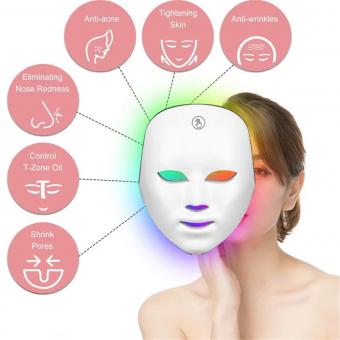 Light Therapy LED Face Mask 7 Color Light Treatment, 90 LED Beads, USB Rechargeable Light Therapy LED Face Mask 7 Color Light Treatment, 90 LED Beads, USB Rechargeable
