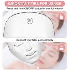 Light Therapy LED Face Mask 7 Color Light Treatment, 90 LED Beads, USB Rechargeable