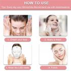 Light Therapy LED Face Mask 7 Color Light Treatment, 90 LED Beads, USB Rechargeable