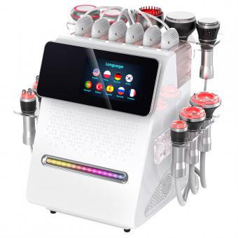  80K 11in1 Radiofrequency Cavitation Machine, with EMS Pads, Professional Ultrasonic Body Slimming System, Anti Cellulite Massager for Salon SPA