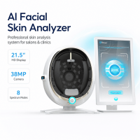 Intelligent Face Skin Analysis Scanner Machine, 21.5" LCD Display, 38 Million Pixels, 8 Spectral Analysis Modes, for Beauty Salon Use