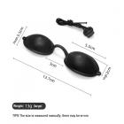 Lunettes de protection pour les yeux rouges et bleues 137 x 20 x 35 mm (grande taille), masque pour les yeux en silicone pour spa de beauté, lunettes de protection pour les yeux avec lumière LED IPL