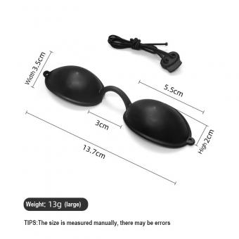 Lunettes de protection pour les yeux rouges et bleues 137 x 20 x 35 mm (grande taille), masque pour les yeux en silicone pour spa de beauté, lunettes de protection pour les yeux avec lumière LED IPL Lunettes de protection pour les yeux rouges et bleues 137 x 20 x 35 mm (grande taille), masque pour les yeux en silicone pour spa de beauté, lunettes de protection pour les yeux avec lumière LED IPL