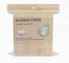 Tampons en coton en fibre de bambou et lingettes sèches douces, serviettes en bambou pour les soins de la peau et disques de coton, tampons démaquillants et nettoyants pour la beauté (180 unités/sac, 50 x 65 mm)