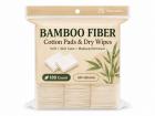 Bamboo Fiber Cotton Pads & Soft Dry Wipes Cotton Tissues,Bamboo Towels for Skin Care & Cotton Rounds, Beauty Makeup Removal and Cleansing Pads (180 Count/bag,50 X 65 mm)