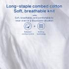 Wegwerponderbroekjes van katoen voor dames, zonder toevoegingen, zonder fluorescerende stoffen, zonder witmakers, EO-gesteriliseerd (5 stuks, XL)