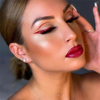 Waterproof, Longa Duração, Delineador Líquido, Vermelho