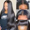 4x4 Lace Front Wigs Human Natural Hair, Straight, 180% Density, Pre Plucked Hairline, 16inch/40cm