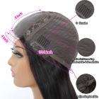 4x4 Lace Front Wigs Human Natural Hair, Straight, 180% Density, Pre Plucked Hairline, 20inch/50cm