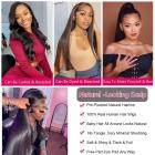 5x5 Lace Front Wigs Human Natural Hair, Straight, 180% Density, Pre Plucked Hairline, 22inch/55cm