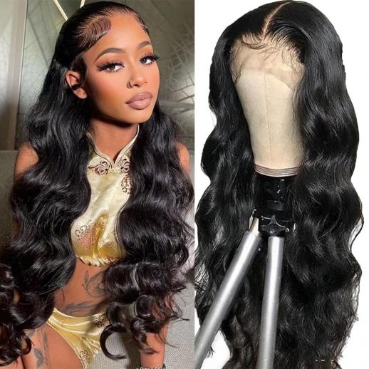 13x4 Lace Front Wigs Human Natural Hair, Body Wave, 180% Density, Pre Plucked Hairline, 16inch/40cm