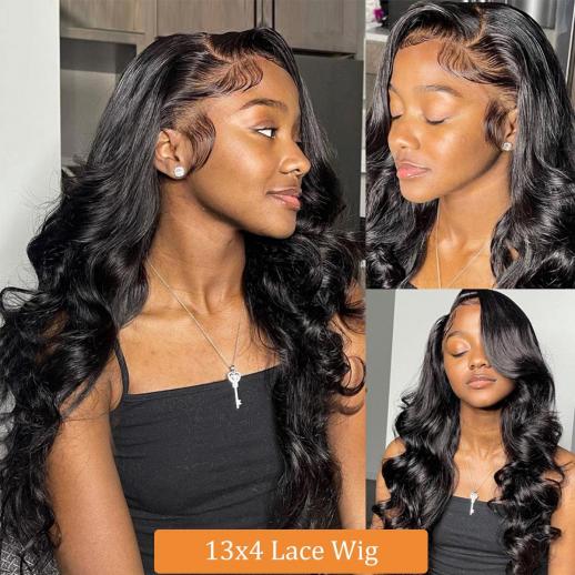 28 Inch Body Wave Lace Front Wigs 180 Density 13x4 HD
