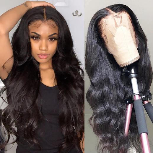 13x4 Lace Front Wigs Human Natural Hair, Body Wave, 180% Density, Pre Plucked Hairline, 20inch/50cm