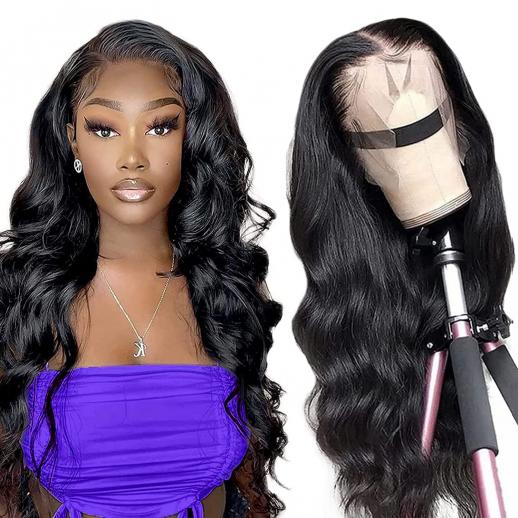 13x4 Lace Front Wigs Human Natural Hair, Body Wave, 180% Density, Pre Plucked Hairline, 22inch/55cm