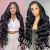 13x6 Lace Front Wigs Human Natural Hair, Body Wave, 180% Density, Pre Plucked Hairline, 22inch/55cm