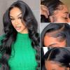13x6 Lace Front Wigs Human Natural Hair, Body Wave, 180% Density, Pre Plucked Hairline, 24inch/60cm