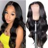 4x4 Lace Front Wigs Human Natural Hair, Body Wave, 180% Density, Pre Plucked Hairline, 16inch/40cm