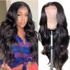 4x4 Lace Front Wigs Human Natural Hair, Body Wave, 180% dichtheid, voorgeplukte haarlijn, 18inch/45cm