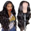4x4 Lace Front Wigs Human Natural Hair, Body Wave, 180% Density, Pre Plucked Hairline, 20inch/50cm