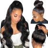 360 Lace Front Wigs Human Natural Hair, Body Wave, 180% Density, Pre Plucked Hairline, 26inch/65cm