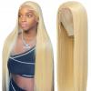 13x6 Lace Front Wigs Human Natural Hair 613 Color, Straight, 180% Density, Pre Plucked Hairline, 28inch/70cm