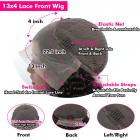 13x4 Lace Front Wigs Human Natural Hair, Deep Wave, 180% Density, Pre Plucked Hairline, 26inch/65cm