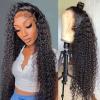 13x6 Lace Front Wigs Human Natural Hair, Deep Wave, 180% Density, Pre Plucked Hairline, 18inch/45cm