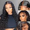 13x6 Lace Front Wigs Human Natural Hair, Deep Wave, 180% Density, Pre Plucked Hairline, 30inch/75cm