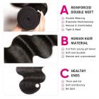 Hair Extension Weaves, 100% Human Natural Hair, Body Wave, 1 Bundle, 22inch/55cm