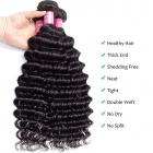 Tissage d'extension de cheveux, 100% cheveux naturels humains, vague profonde, 1 paquet, 10inch/25cm