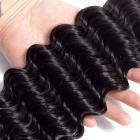 Tissage d'extension de cheveux, 100% cheveux naturels humains, vague profonde, 1 paquet, 10inch/25cm
