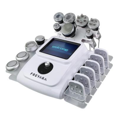 80K 11 en 1 Appareil de cavitation par radiofréquence avec 6 EMS-pads, système amincissant ultrasonique professionnel, masseur anti-cellulite pour salon de beauté et spa