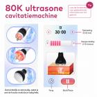 3in 1 80K Ultrasoon Cavitatieapparaat – Afslanksysteem en Lichaamsmassageapparaat voor Vetverbranding en Cellulite