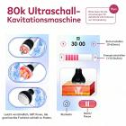 80K 3in1 Kavitation Maschine, Ultraschall Körperformungssystem, Fettverbrennender Cellulite Körpermassager