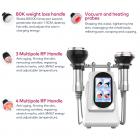 4-i-1 80K radiofrekvens vakuum ultralyd kavitationsmaskine, kropsslankende formningsenhed til ansigt, arm, talje, mave, ben