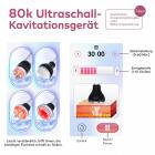 80K 4in1 Radiofrequenz Vakuum Ultraschall Kavitation Maschine, Körperformungsgerät für Gesicht, Arme, Taille, Bauch, Beine