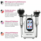 Máquina de cavitación ultrasónica por radiofrecuencia 4 en 1 de 80K para adelgazar rostro, brazos, cintura, abdomen y piernas.Entrega en un plazo de 4 a 7 días laborables.