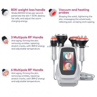 Appareil de cavitation ultrasonique 4 en 1 à radiofréquence 80K, appareil amincissant et sculptant pour le visage, les bras, la taille, le ventre et les jambes Appareil de cavitation ultrasonique 4 en 1 à radiofréquence 80K, appareil amincissant et sculptant pour le visage, les bras, la taille, le ventre et les jambes