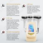 4in 1 40K RF-, Vacuüm- en Ultrasoon Cavitatieapparaat in Roségoud – Afslankapparaat voor Lichaamscontouring van Gezicht, Armen, Taille, Buik en Benen