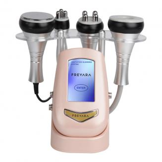 4in1 40K Radio-frequency Vacuum Ultrasonic Cavitation Machine (pink), Body Slimming Sculpting Device for Face, Arm, Waist, Belly, Leg